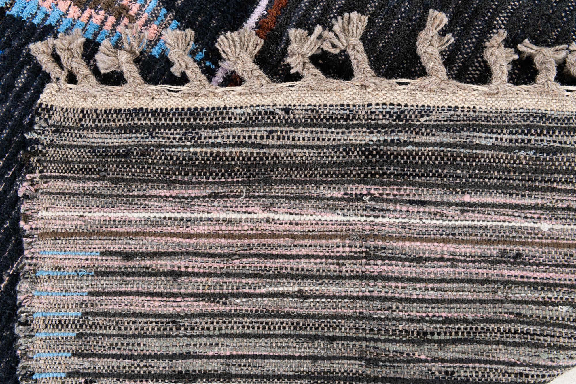 4' 2 x 6' 4 Hand Knotted Moroccan Wool Rug