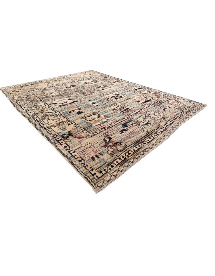 Detail image of 9' 8 x 12' 6 Hand Knotted Moroccan Wool Rug