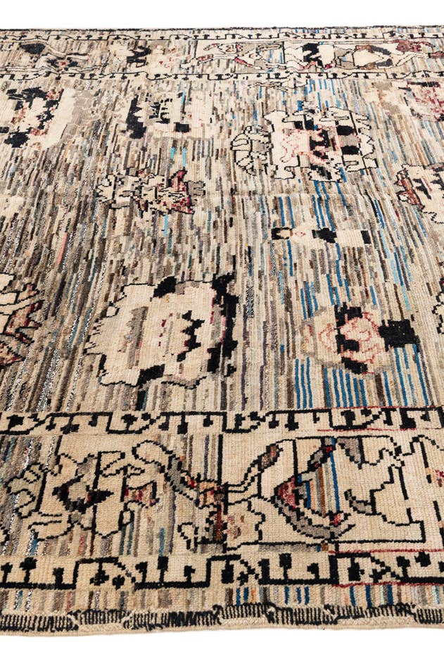 Detail image of 9' 8 x 12' 6 Hand Knotted Moroccan Wool Rug
