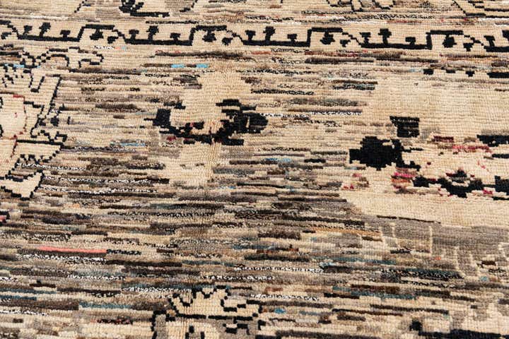 9' 8 x 12' 6 Hand Knotted Moroccan Wool Rug