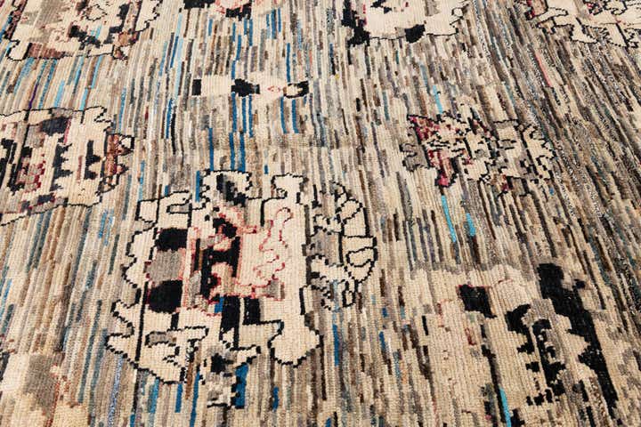 9' 8 x 12' 6 Hand Knotted Moroccan Wool Rug