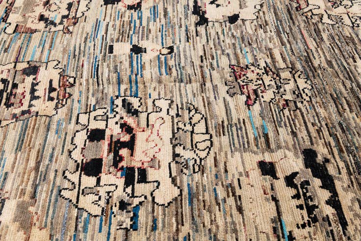 Detail image of 9' 8 x 12' 6 Hand Knotted Moroccan Wool Rug