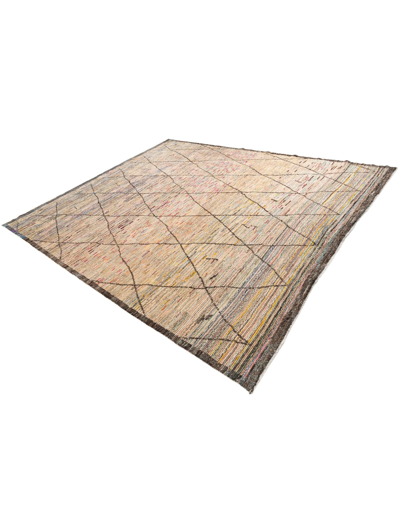 9' 7 x 11' 5 Hand Knotted Moroccan Wool Rug