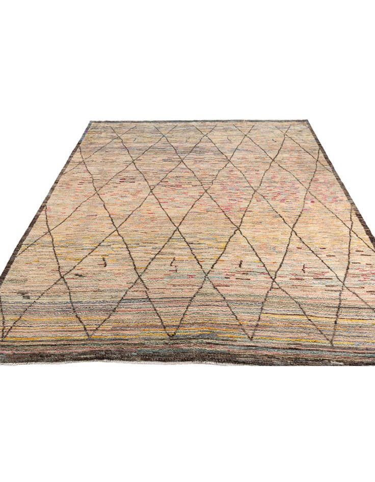 Detail image of 9' 7 x 11' 5 Hand Knotted Moroccan Wool Rug