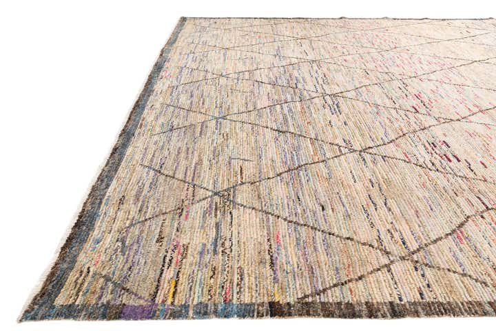 9' 7 x 11' 5 Hand Knotted Moroccan Wool Rug