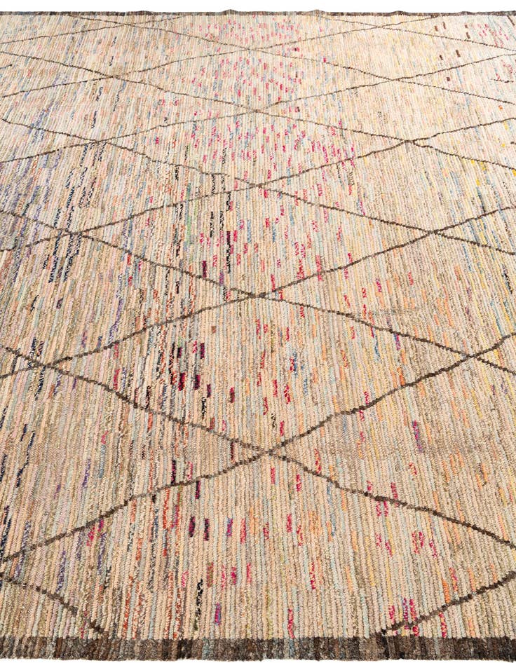 Detail image of 9' 7 x 11' 5  Hand Knotted Moroccan Wool Rug