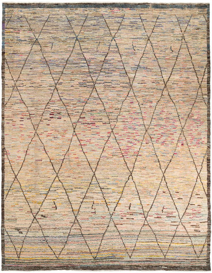 Detail image of 9' 7 x 11' 5 Hand Knotted Moroccan Wool Rug