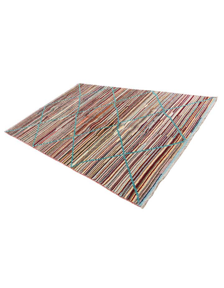 6' x 9' 2 Hand Knotted Moroccan Wool Rug