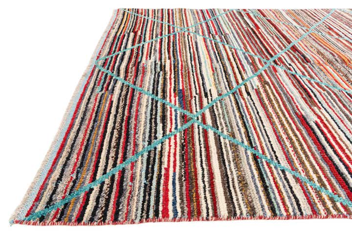 6' x 9' 2 Hand Knotted Moroccan Wool Rug