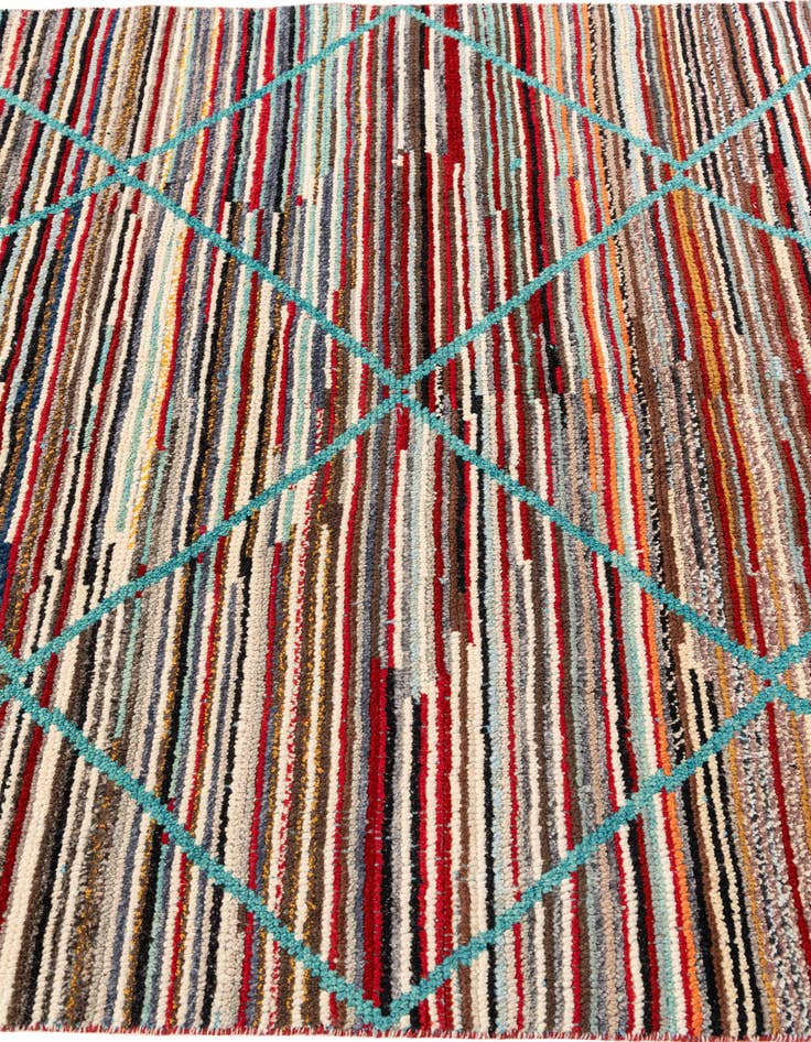 Detail image of 6' x 9' 2  Hand Knotted Moroccan Wool Rug