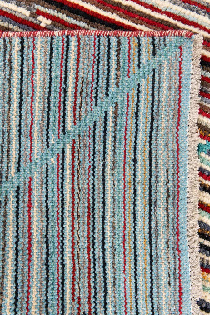 6' x 9' 2 Hand Knotted Moroccan Wool Rug