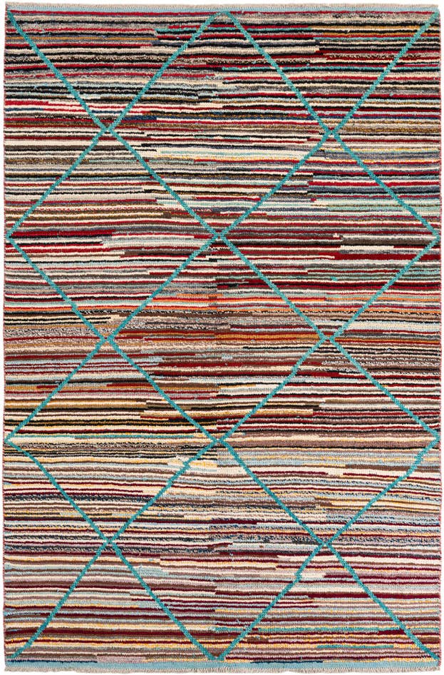 Detail image of 6' x 9' 2 Hand Knotted Moroccan Wool Rug