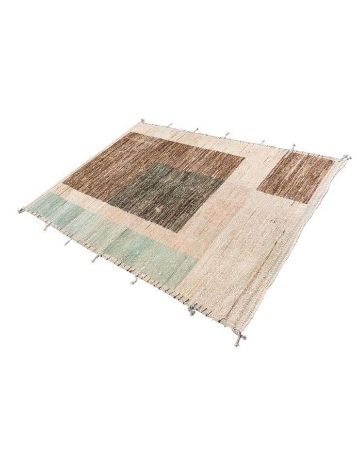 Detail image of 5' 4 x 7' 3 Hand Knotted Moroccan Wool Rug