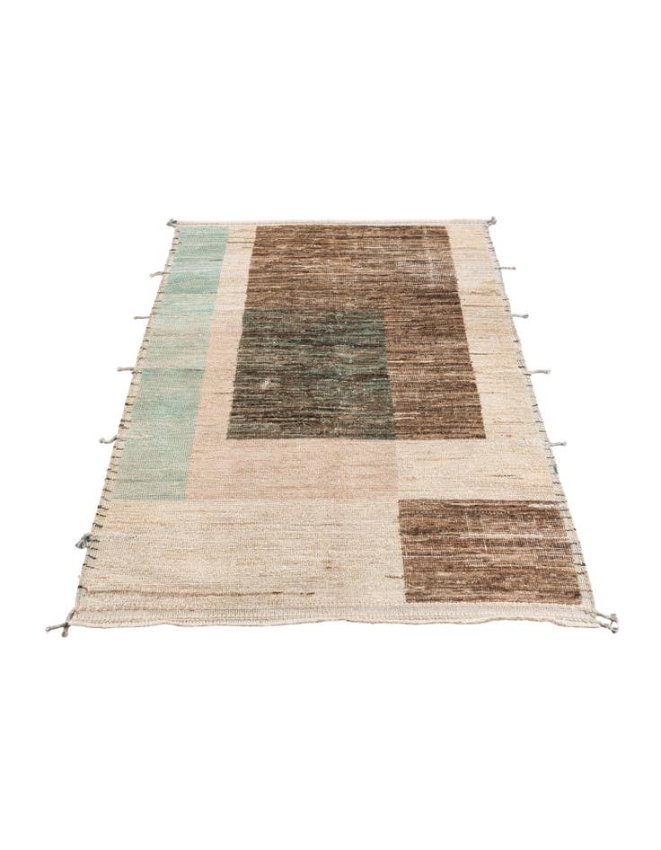 Detail image of 5' 4 x 7' 3 Hand Knotted Moroccan Wool Rug