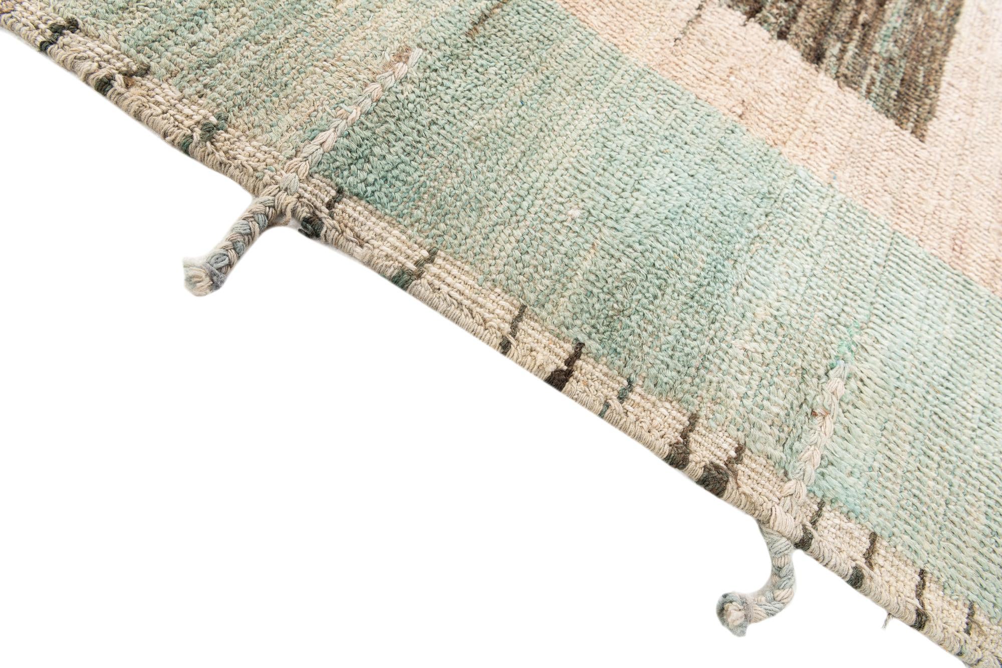5' 4 x 7' 3 Hand Knotted Moroccan Wool Rug