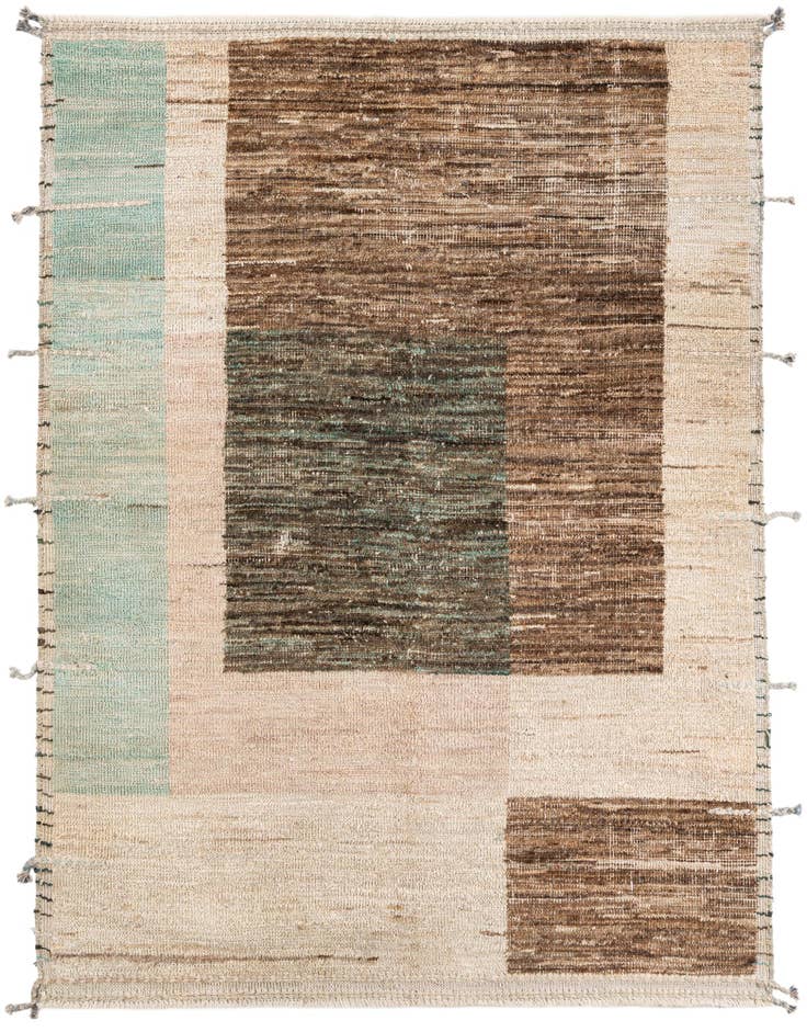 Detail image of 5' 4 x 7' 3 Hand Knotted Moroccan Wool Rug