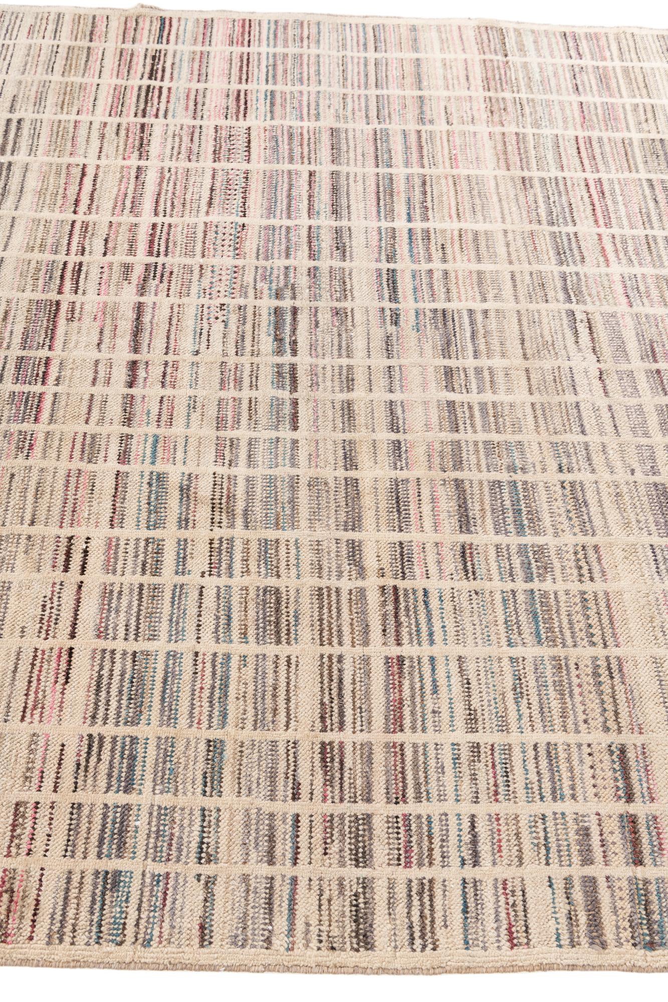 6' 6 x 9' 2 Hand Knotted Moroccan Wool Rug