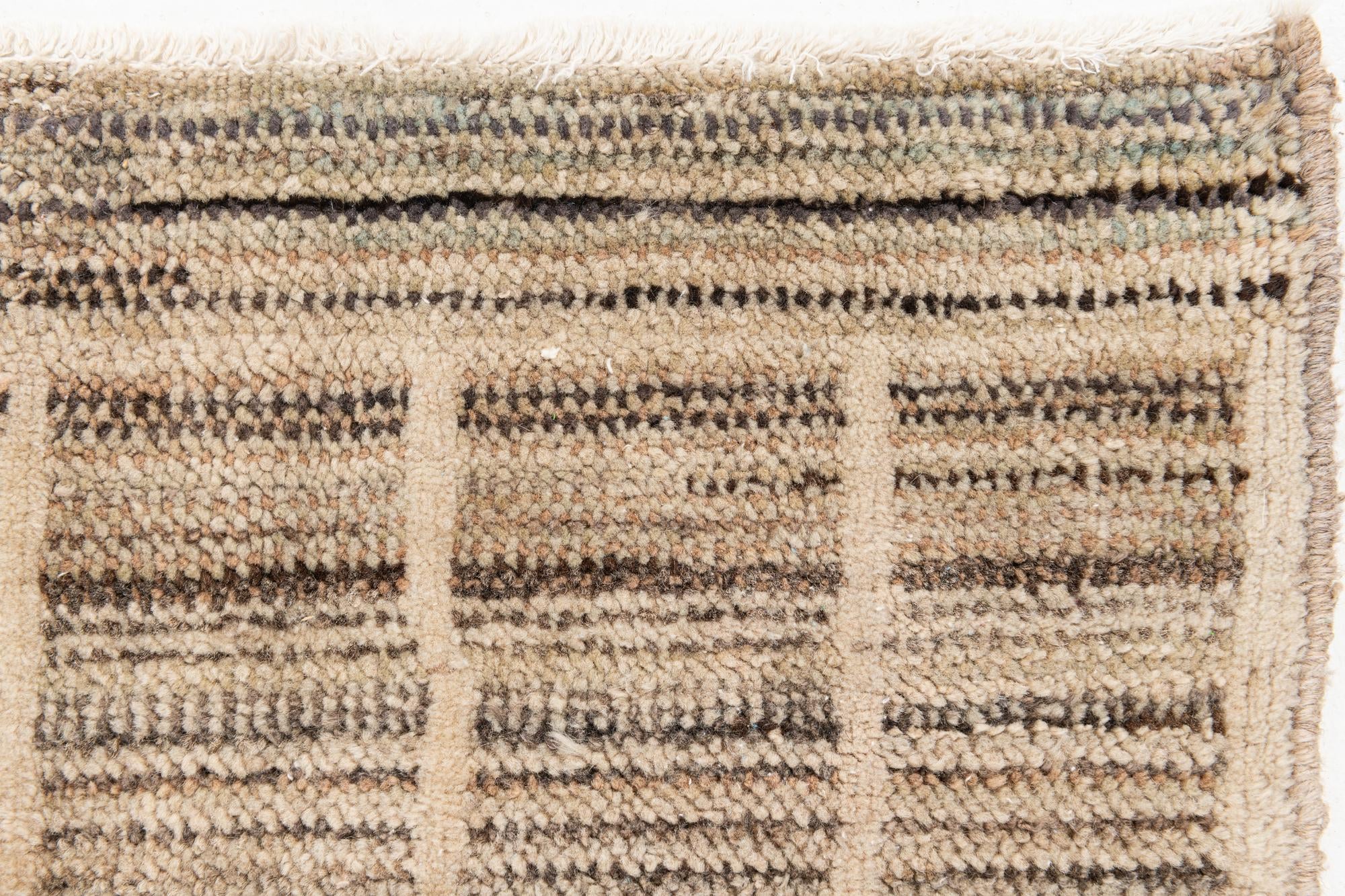 6' 6 x 9' 2 Hand Knotted Moroccan Wool Rug