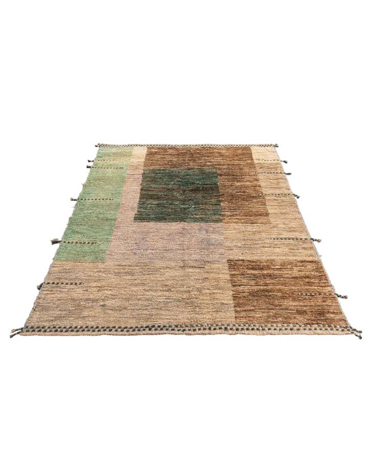 5' 4 x 7' 1 Hand Knotted Moroccan Wool Rug