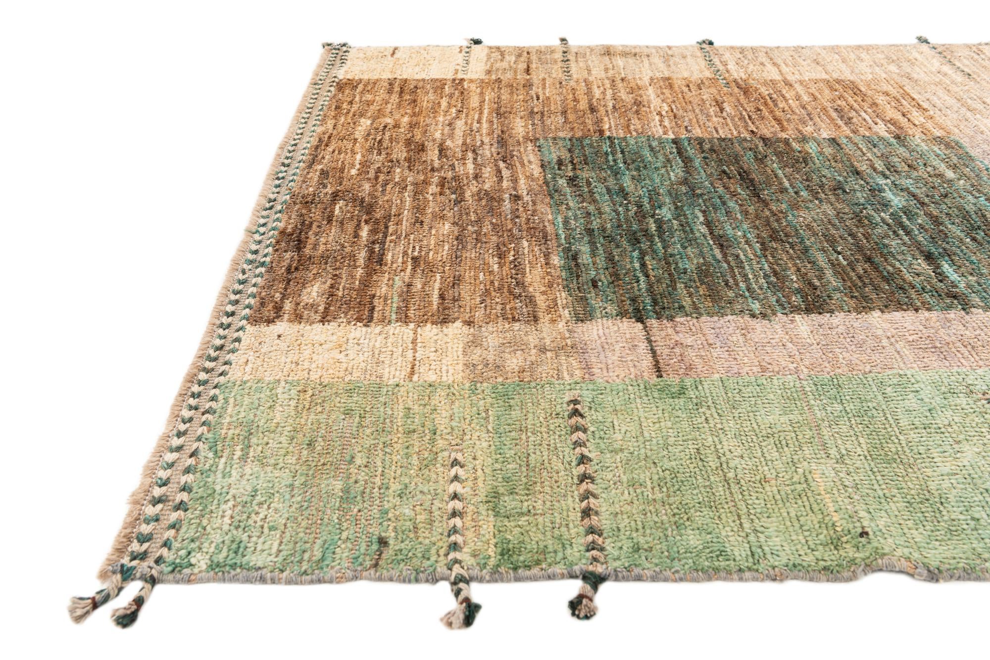 5' 4 x 7' 1 Hand Knotted Moroccan Wool Rug