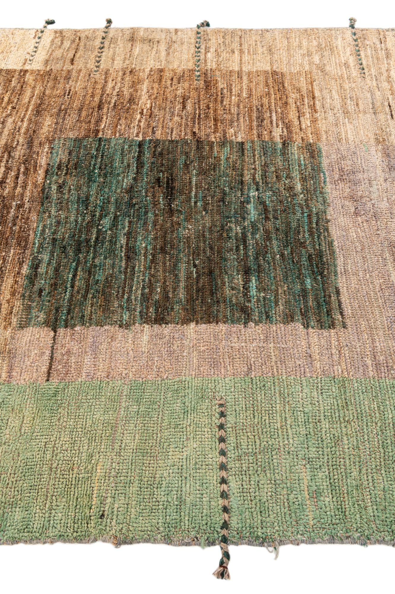 5' 4 x 7' 1 Hand Knotted Moroccan Wool Rug