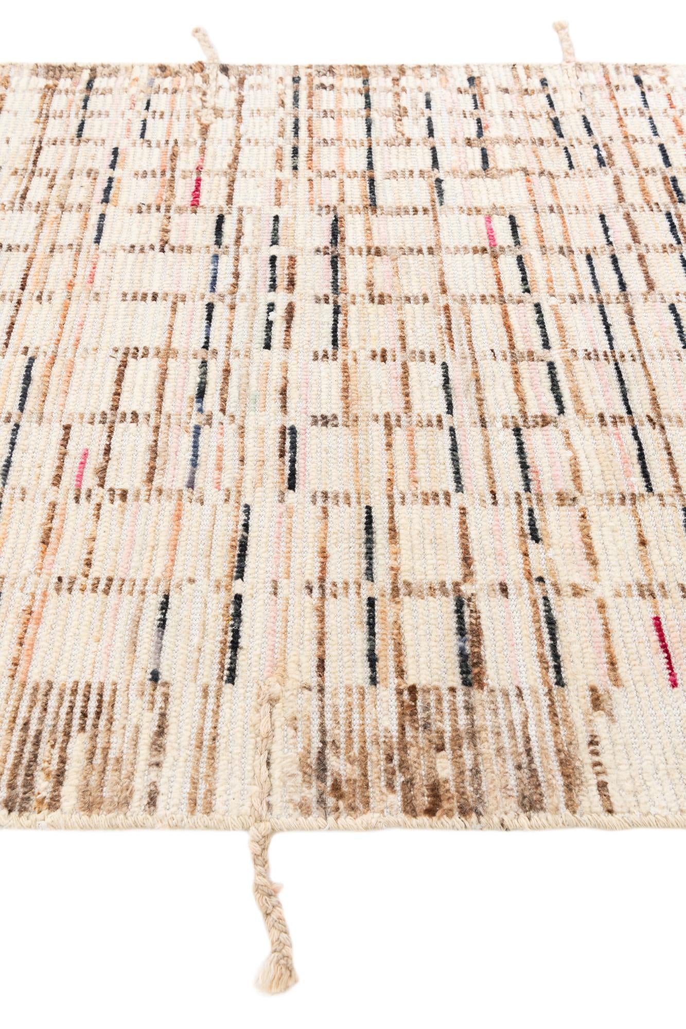 4' x 6' 1 Hand Knotted Moroccan Wool Rug