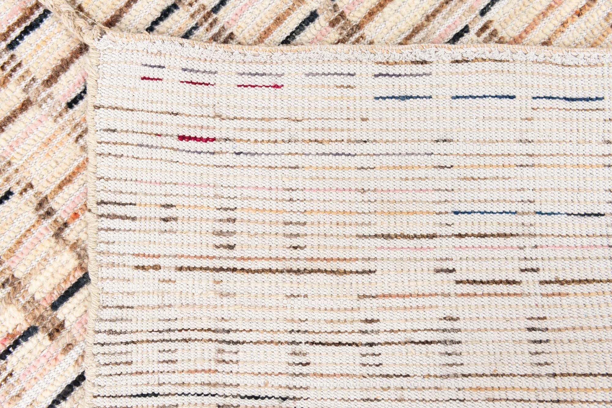 4' x 6' 1 Hand Knotted Moroccan Wool Rug
