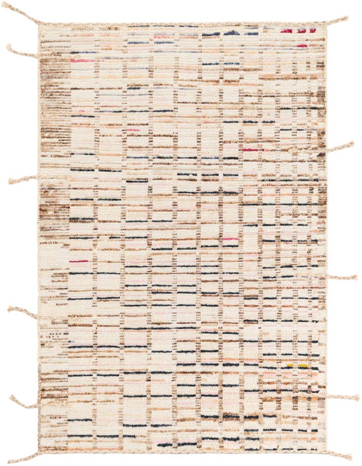 Detail image of 4' x 6' 1 Hand Knotted Moroccan Wool Rug