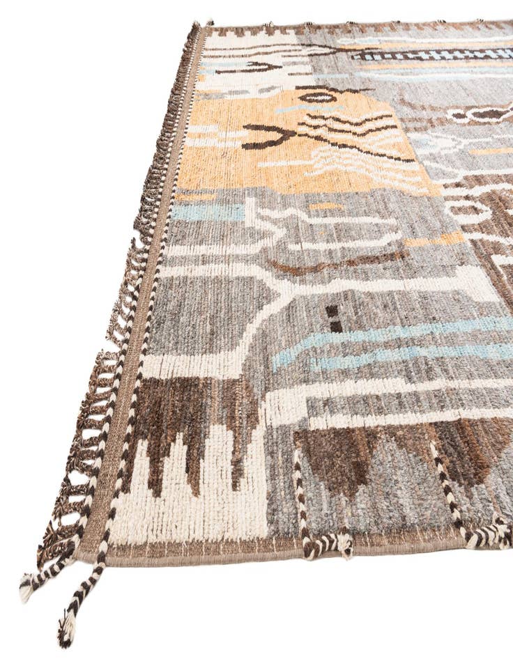 Detail image of 10' 3 x 13' 4  Hand Knotted Moroccan Wool Rug