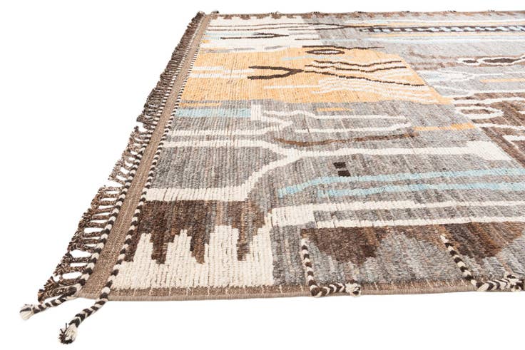 Detail image of 10' 3 x 13' 4 Hand Knotted Moroccan Wool Rug
