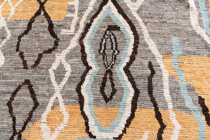Detail image of 10' 3 x 13' 4 Hand Knotted Moroccan Wool Rug