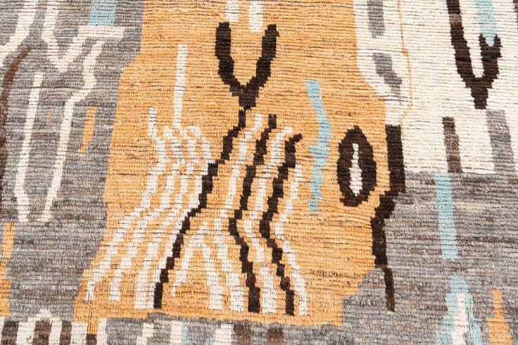 Detail image of 10' 3 x 13' 4 Hand Knotted Moroccan Wool Rug