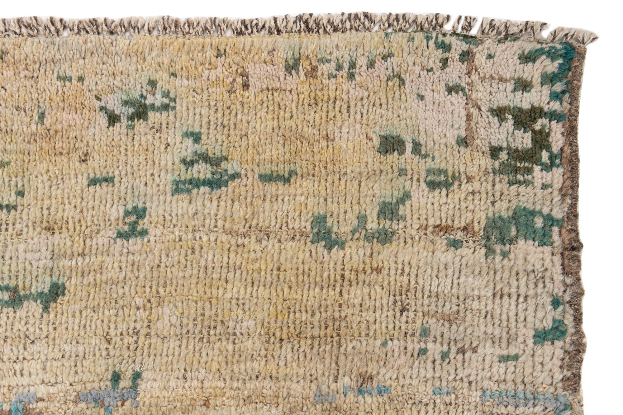 10' 3 x 14' 1 Hand Knotted Moroccan Wool Rug