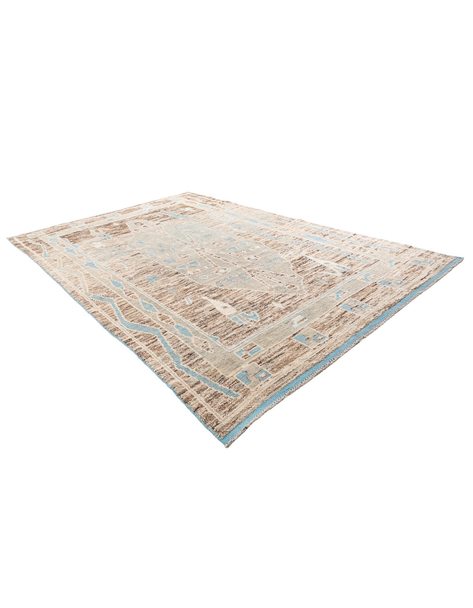 8' 10 x 13' 6 Hand Knotted Moroccan Wool Rug