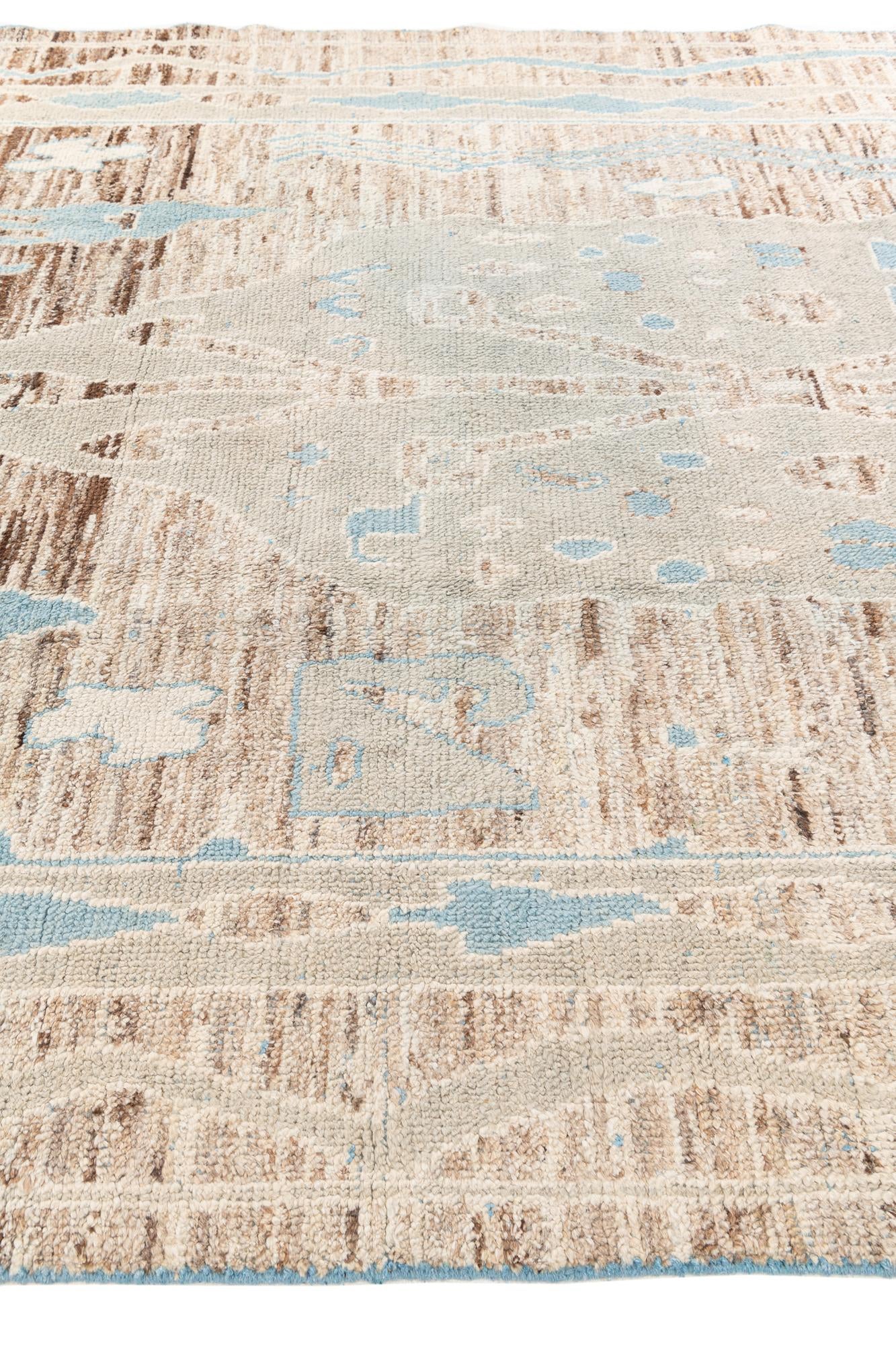 8' 10 x 13' 6 Hand Knotted Moroccan Wool Rug