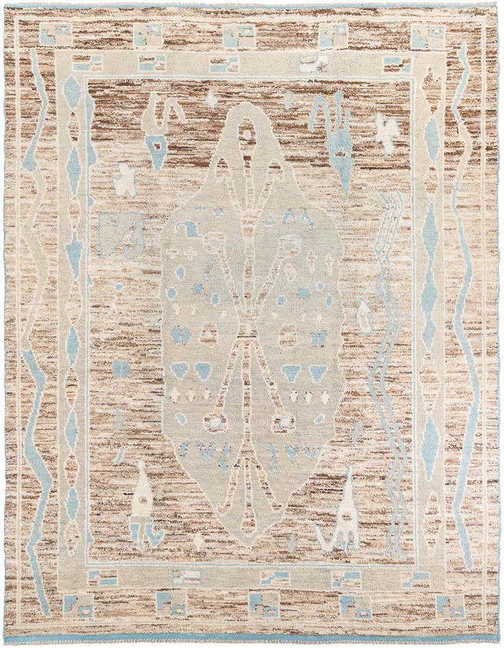 Detail image of 8' 10 x 13' 6 Hand Knotted Moroccan Wool Rug