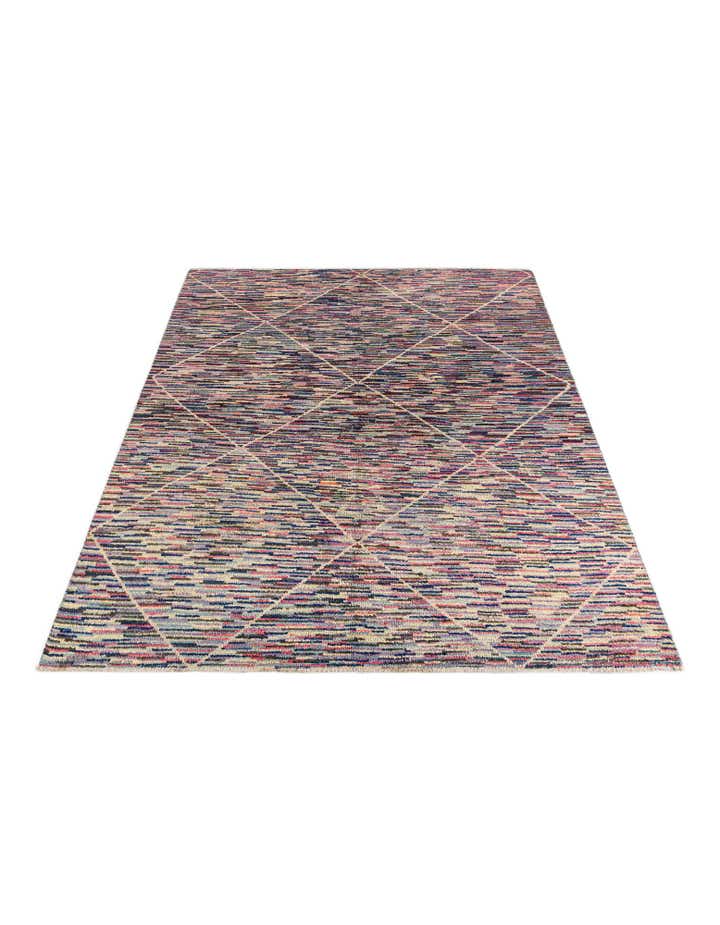 7' 9 x 9' 8 Hand Knotted Moroccan Wool Rug