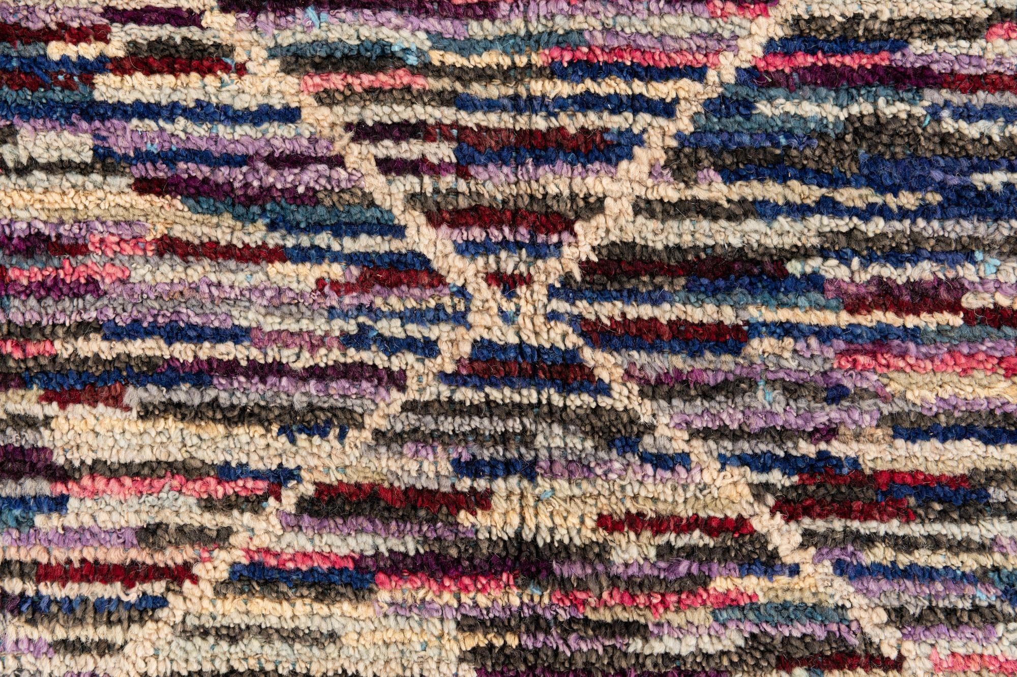 7' 9 x 9' 8 Hand Knotted Moroccan Wool Rug