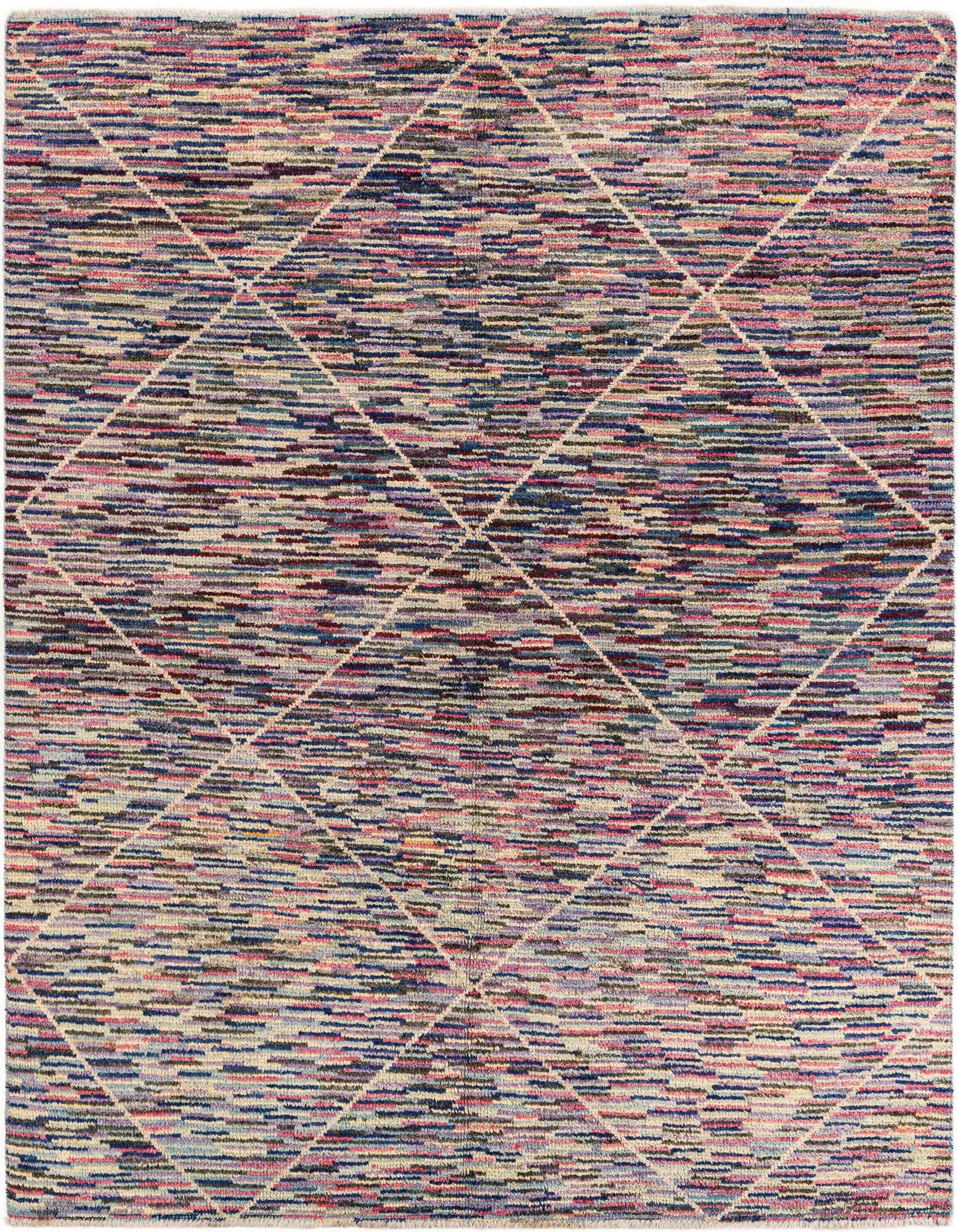 7' 9 x 9' 8 Hand Knotted Moroccan Wool Rug