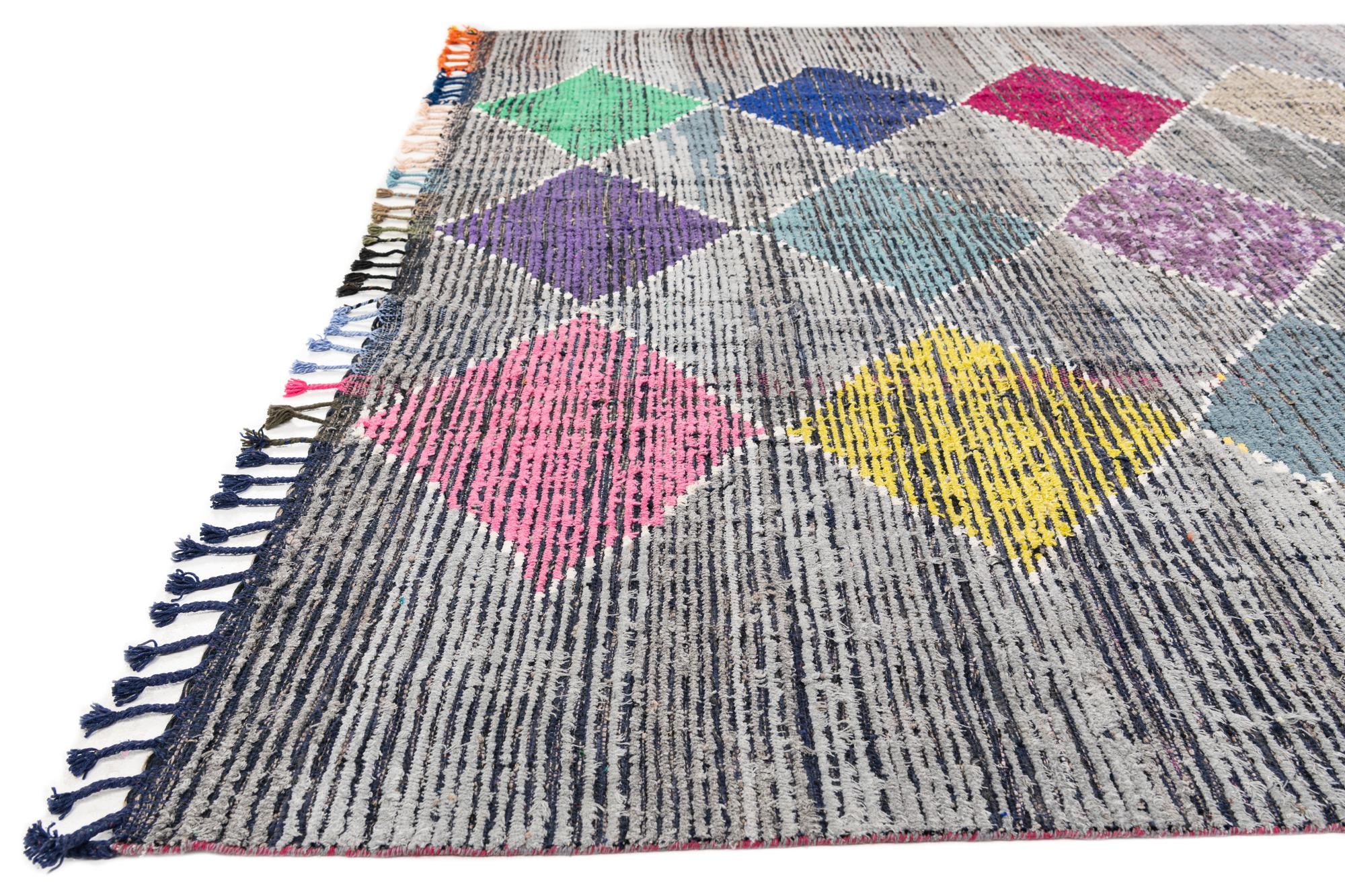 10' 3 x 13' 4 Hand Knotted Moroccan Wool Rug