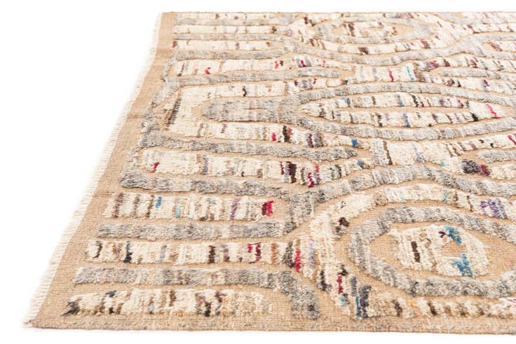 Detail image of 5' 8 x 8' 5 Hand Knotted Moroccan Rug