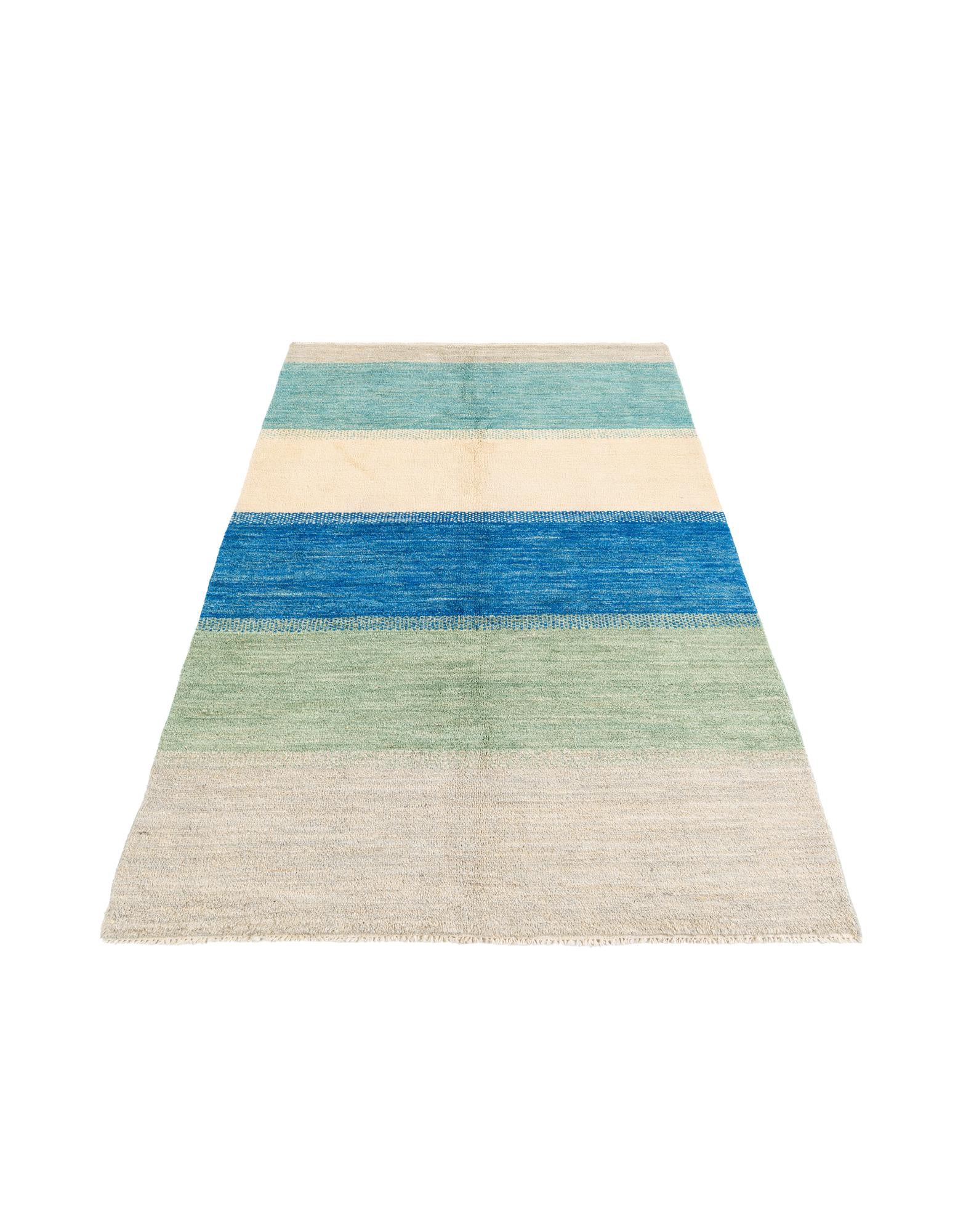 5' 1 x 8' 3 Hand Knotted Moroccan Wool Rug