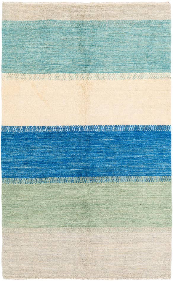 Detail image of 5' 1 x 8' 3 Hand Knotted Moroccan Wool Rug