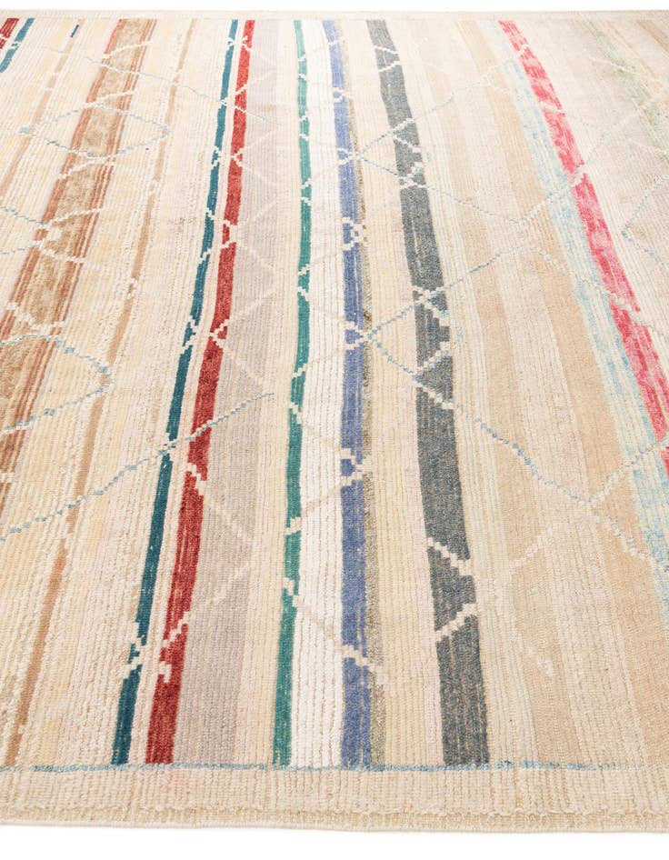 Detail image of 10' 2 x 14' 1  Hand Knotted Moroccan Rug