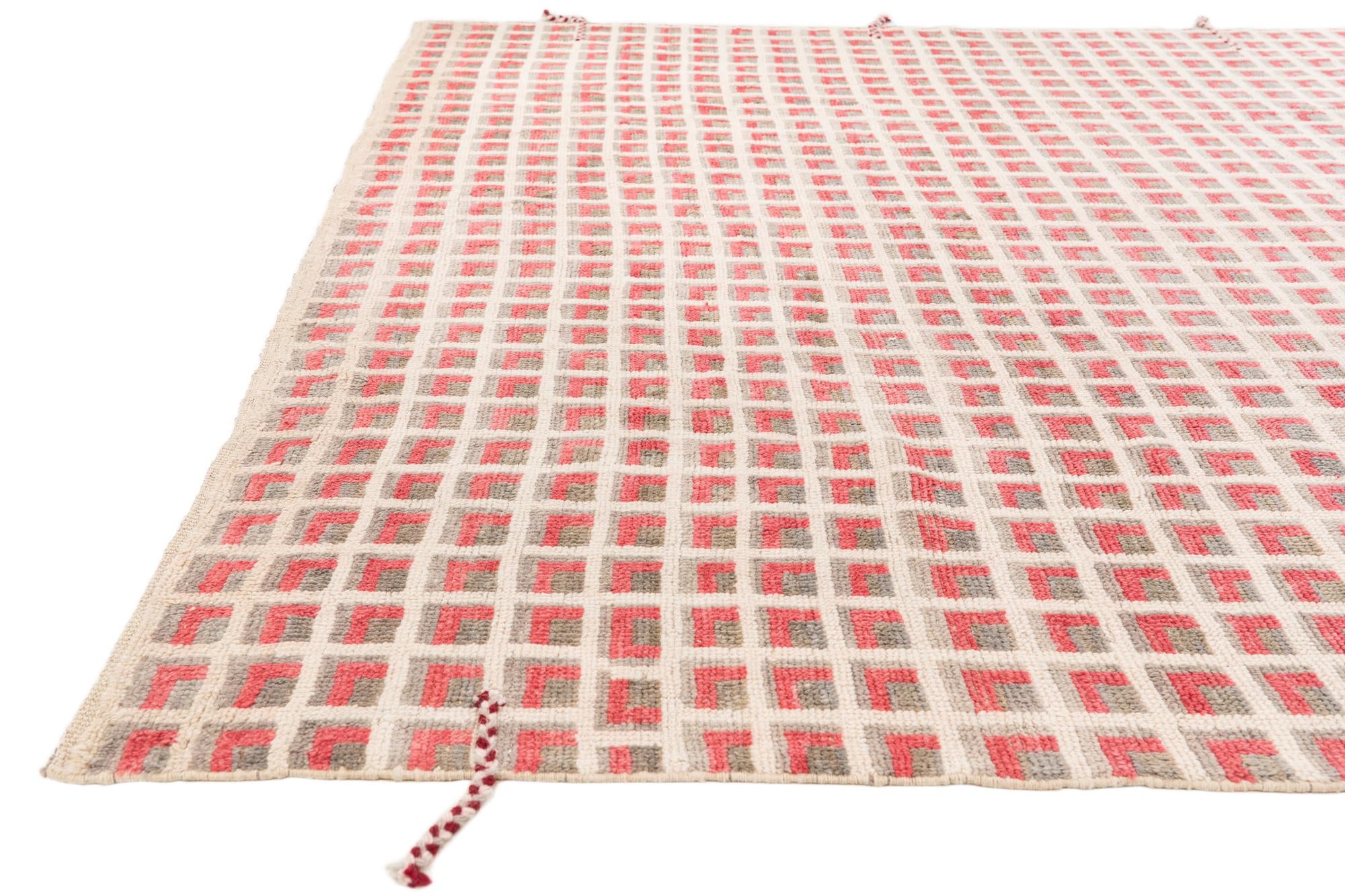 9' 5 x 12' 1 Hand Knotted Moroccan Wool Rug