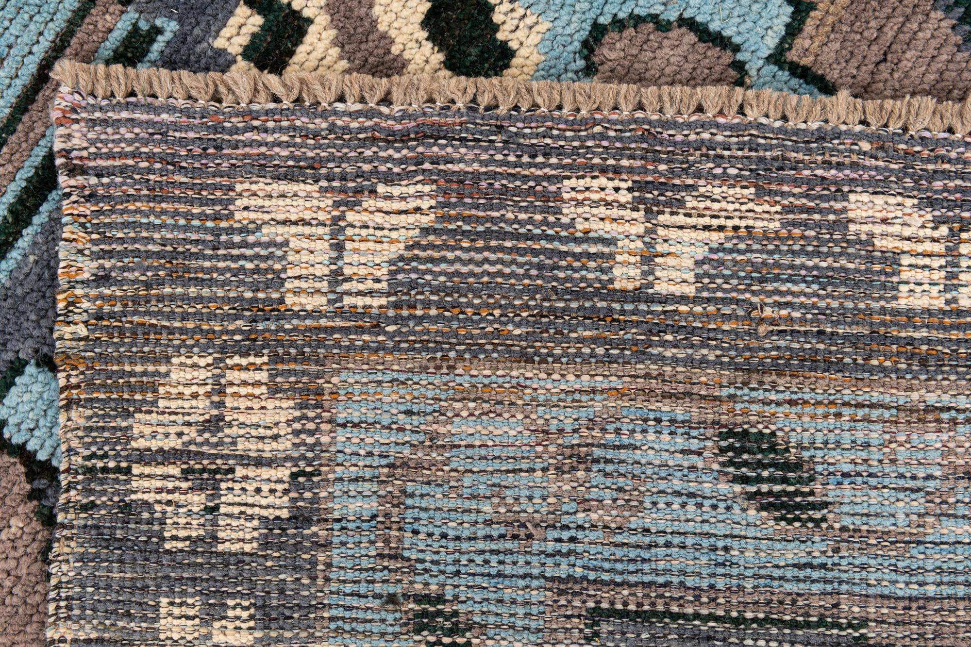 8' x 10' 3 Hand Knotted Moroccan Wool Rug