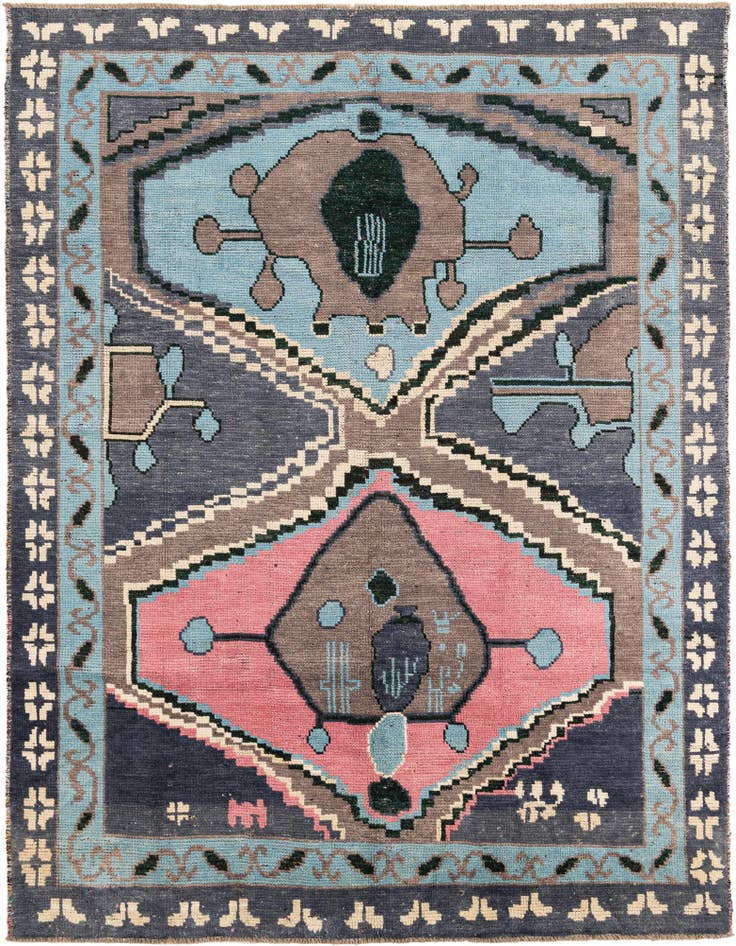 Detail image of 8' x 10' 3 Hand Knotted Moroccan Wool Rug