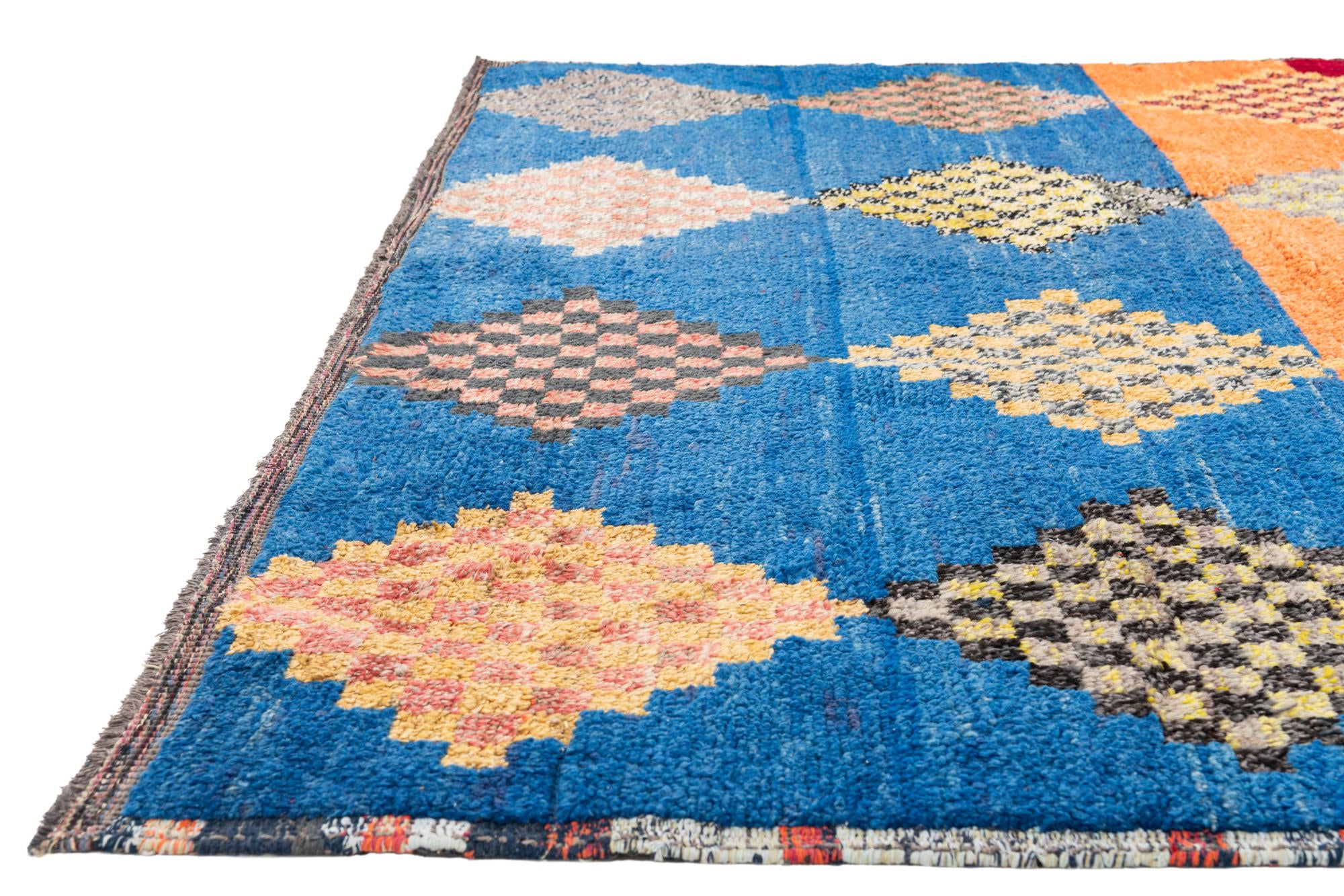 9' 3 x 11' 8 Hand Knotted Moroccan Wool Rug