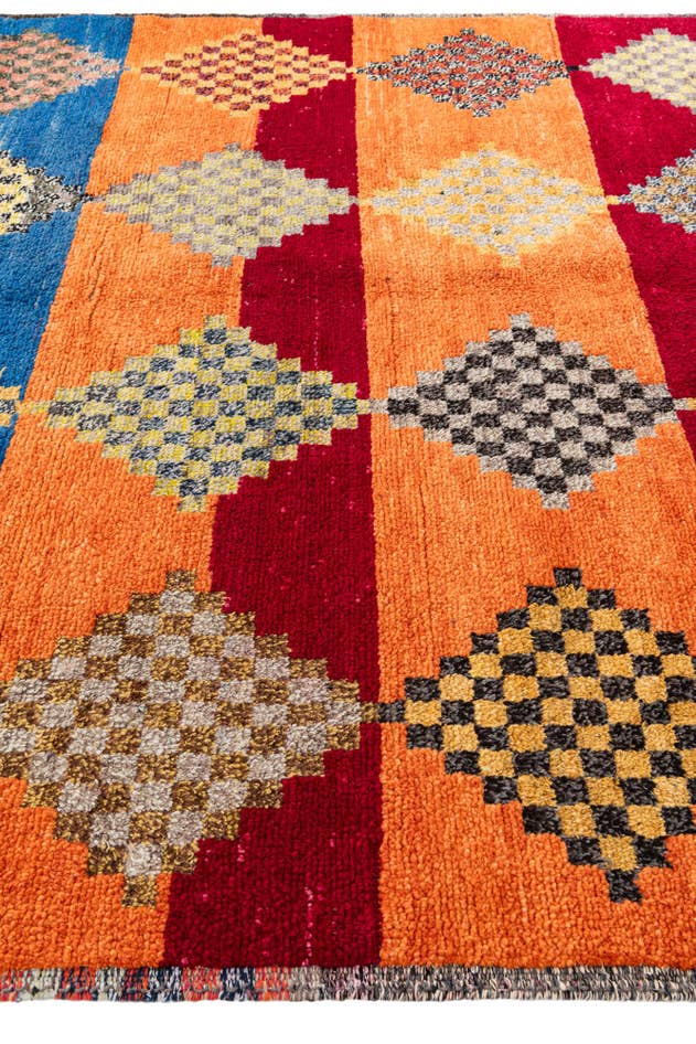 Detail image of 9' 3 x 11' 8 Hand Knotted Moroccan Wool Rug