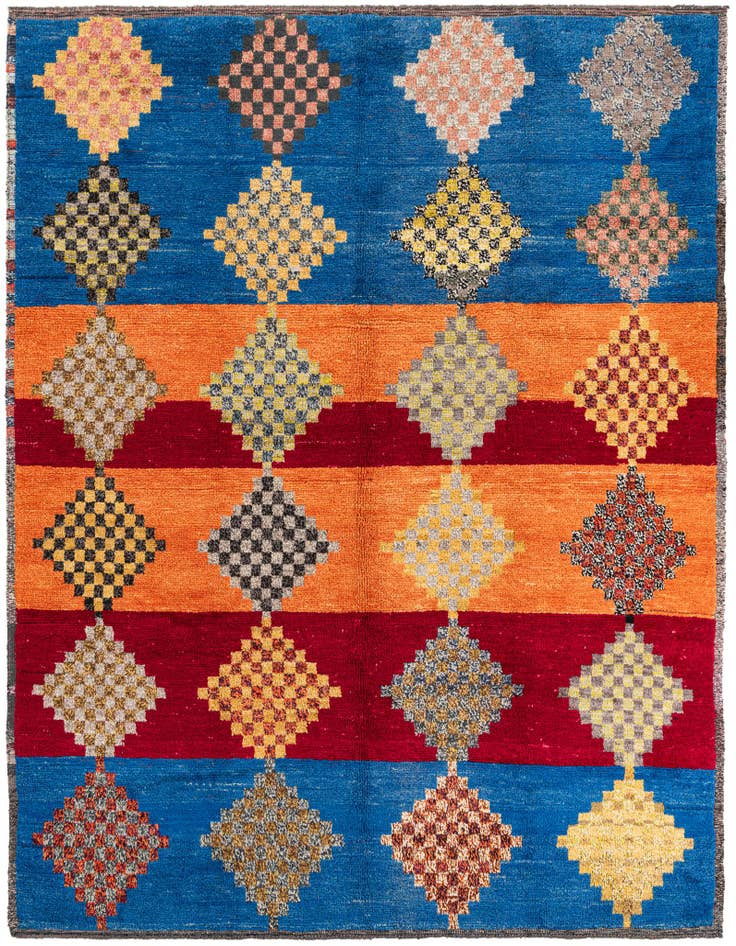 Detail image of 9' 3 x 11' 8 Hand Knotted Moroccan Wool Rug
